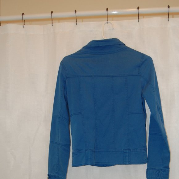 ANGEL KIM Periwinkle Blue Zippered Light Weight Jacket  Size S - Picture 3 of 7
